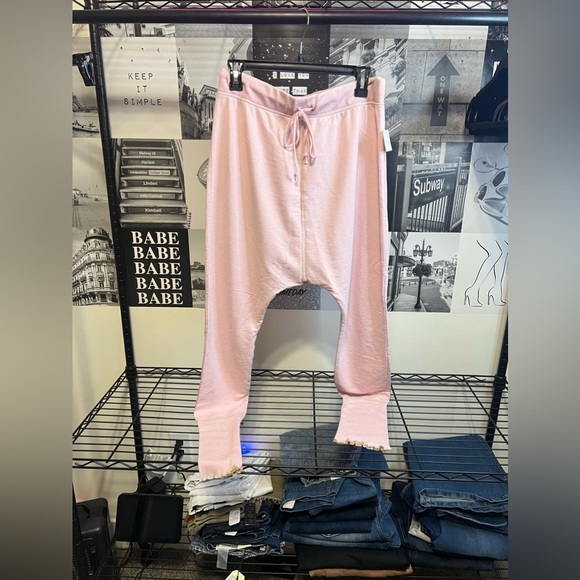 Free People Harem Joggers Pink, MED NWT - Picture 5 of 16